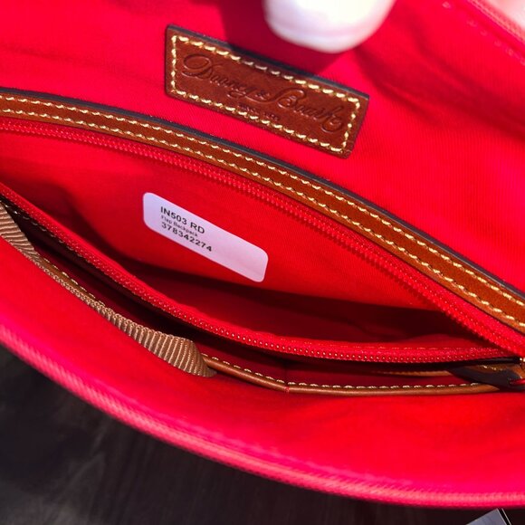 NWT Dooney & Bourke Red Nylon Flap Backpack - Picture 6 of 11